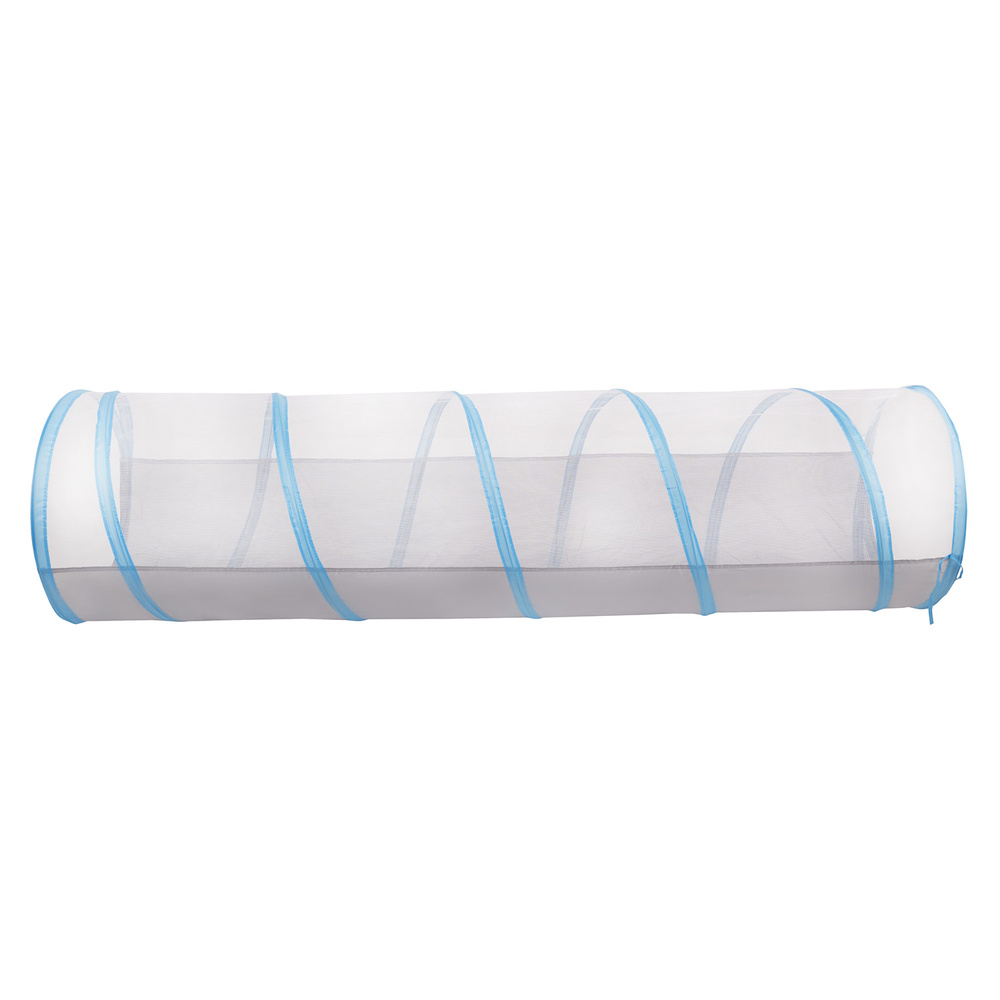 Petsona Tunel do zabawy DLA ZWIERZĄT TT-100X z piłeczkami 6cm  Zabawka tunel, szaro-niebieski: babyblue-niebieski-perła