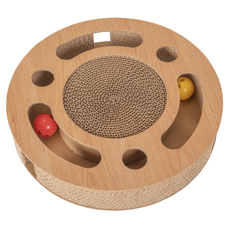 Petsona Kratzbrett für Katzen Natürlicher Katzenkratzer Spielplatz Kratzpappe & Kratzteppich für Katze Katzenspielzeug Selbstbeschäftigung, natürlich