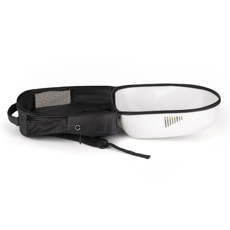 Petsona Sac À Dos Pour Chien Et Chat Avec Hublot Transport Sécurisé Et Confort, blanc