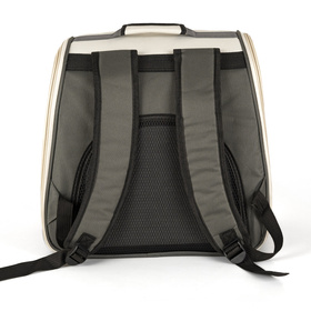 Petsona Haustier Rucksäcke Tragetasche Katzenrucksack Hunderucksack Leicht Handlich, Grau