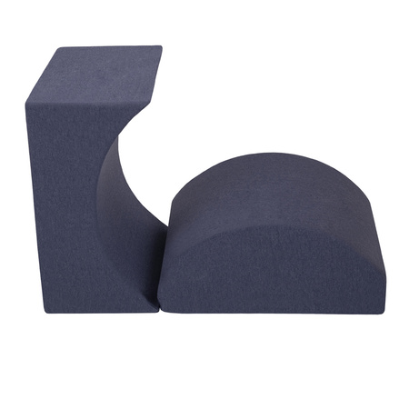 Petsona Foam Soft Play Elements For Pets Dogs Cats With Removable Cover, Ramp/Halfshaft, navy blue