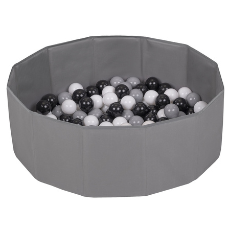 Petsona Piscine pour Chien À Balles Baignoire pour Chien Chat Animal, gris