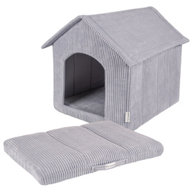 Petsona Niche Pour Chien avec Panier Chien Tissu Côtelé Fond Antidérapant