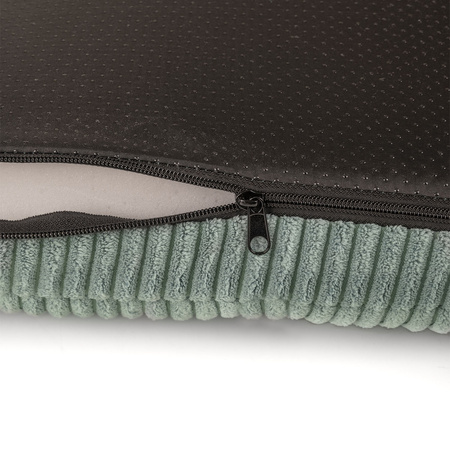 Petsona Dog Bed Mattress Ribbed Texture Washable Cover Anti Slip Bottom, Green