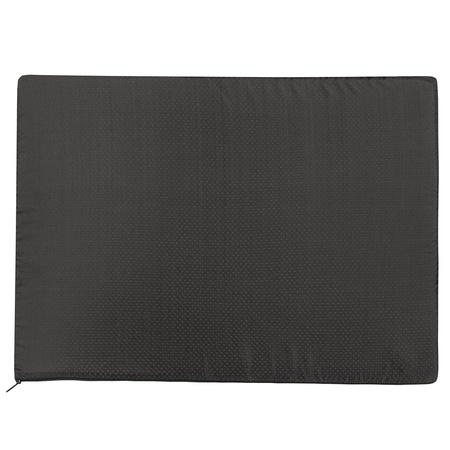Petsona Panier Chien Coussin Chien Tissu Côtelé Housse Lavable Fond Antidérapant, gris foncé