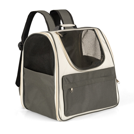 Petsona Haustier Rucksäcke Tragetasche Katzenrucksack Hunderucksack Leicht Handlich, Grau