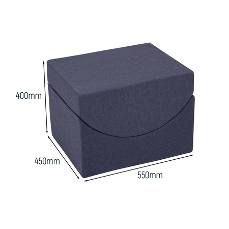 Petsona Foam Soft Play Elements For Pets Dogs Cats With Removable Cover, Ramp/Halfshaft, navy blue
