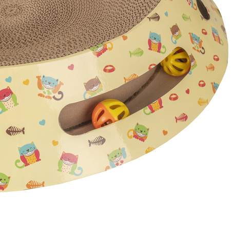 Petsona Griffoir pour Chat – Grattoir Naturel & Tapis de Jeu – Jouet Chat Autonome – Arbre à Chat pour Grands & Petits Chats – Accessoires & Jouets pour Chats d’Activité, naturel