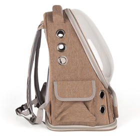 Petsona Haustier Rucksäcke Tragetasche Katzenrucksack Hunderucksack Für Reisen, Braun