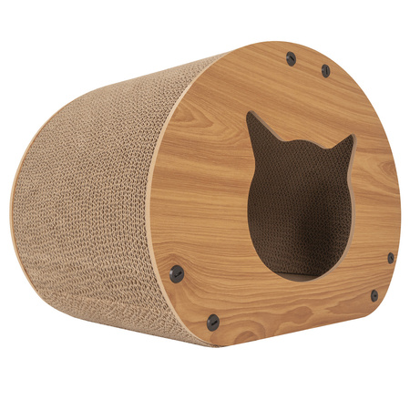 Petsona Kratzbrett für Katzen Natürlicher Katzenkratzer Spielplatz Kratzpappe & Kratzteppich für Katze Katzenspielzeug Selbstbeschäftigung, natürlich