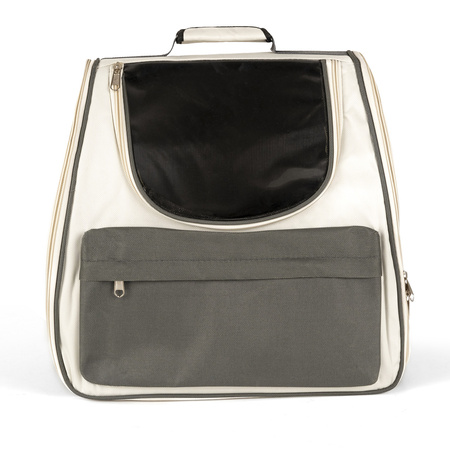 Petsona Sac À Dos Transport Animaux Chien Chat Respirant Pratique Sécurisé, gris