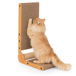 Petsona Kratzbrett für Katzen Natürlicher Katzenkratzer Spielplatz Kratzpappe & Kratzteppich für Katze Katzenspielzeug Selbstbeschäftigung, natürlich