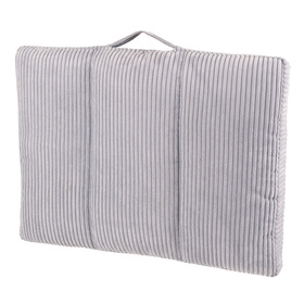 Petsona Dog Bed Mattress Ribbed Texture Washable Cover Anti Slip Bottom, Dark Grey