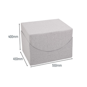 Petsona Foam Soft Play Elements For Pets Dogs Cats With Removable Cover, Ramp/Halfshaft, light grey