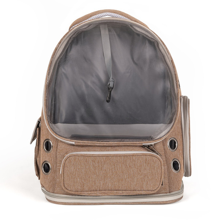 Petsona Haustier Rucksäcke Tragetasche Katzenrucksack Hunderucksack Für Reisen, Braun