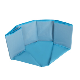 Petsona Foldable Dogs Pool with Balls, Dry Pets Foam Ball Pit, Soft Paddling Pool, blue:grey/white/turquoise, 100 balls