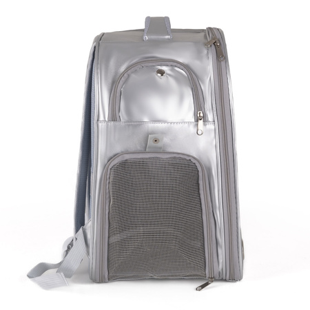 Petsona Haustier Rucksäcke Tragetasche Katzenrucksack Hunderucksack Für Reisen, Grau