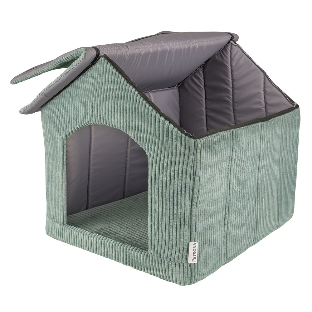 Petsona PET-BD-ST/01 Akcesorium domek piankowy, zielony STRIPES