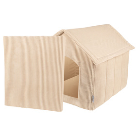 Petsona Hundehütte Mit Hundebett Rippenstrickstoff Rutschfeste Unterseite
