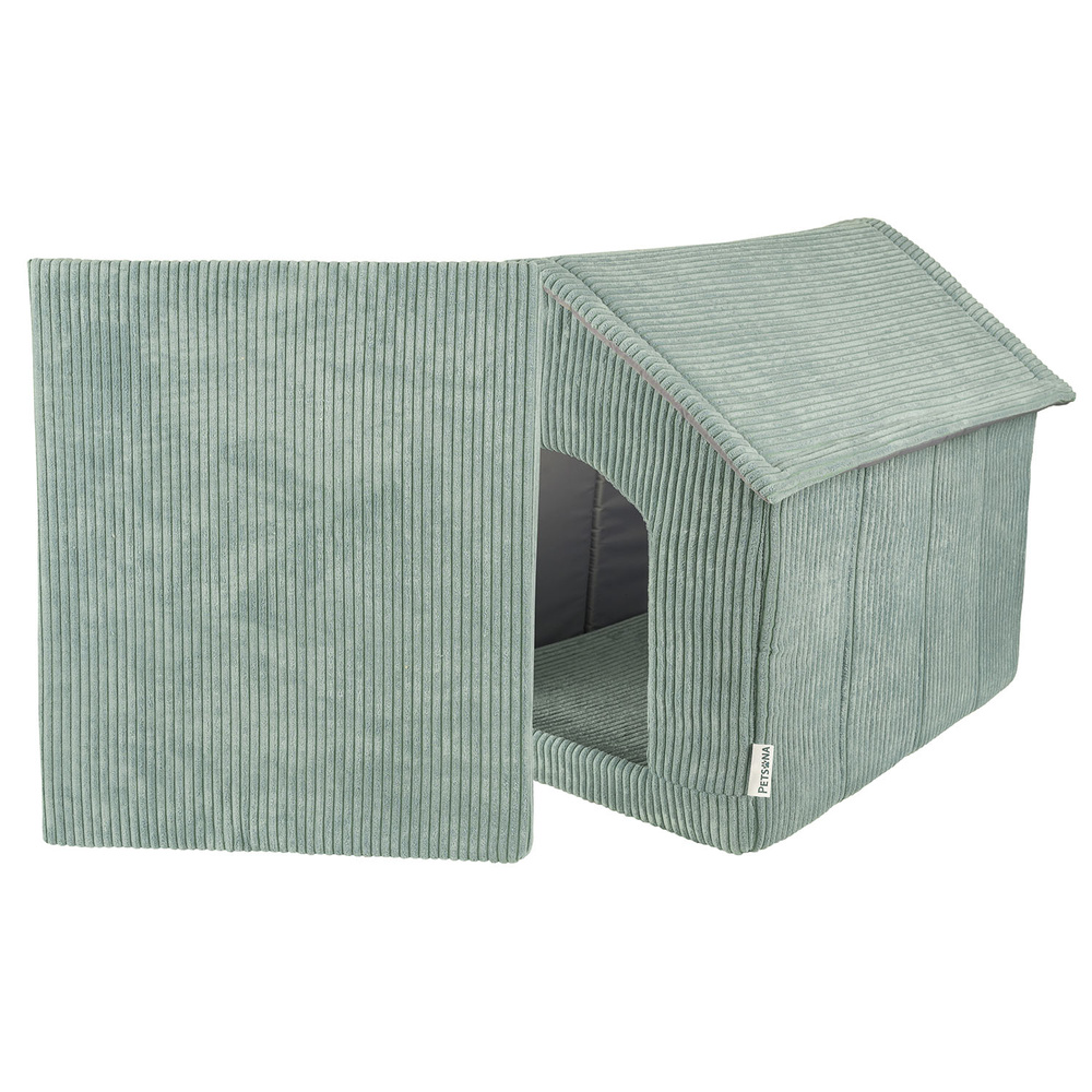 Petsona PET-BD-ST/01 Akcesorium domek piankowy, zielony STRIPES