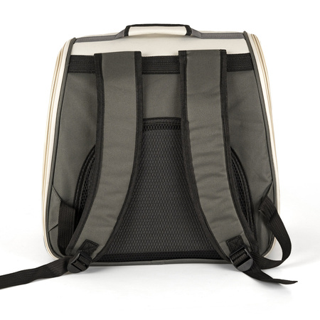 Petsona Haustier Rucksäcke Tragetasche Katzenrucksack Hunderucksack Leicht Handlich, Grau
