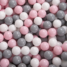 Petsona Hundepool für Hunde Faltbarer Hunde Pool Hundeplanschbecken mit bunten Bällen, Hundebadewanne Spielbereich für Hunde und Planschbecken Katzen, pink:weiß/grau/puderrosa