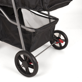 Petsona Hundewagen Haustierbuggy Leicht Klappbar Für Spaziergänge Mit Komfort, Schwarz