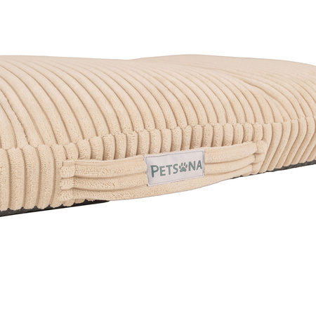 Petsona Hundebett Hundekissen Rippenstrickstoff Rutschfeste Unterseite Weichschaum