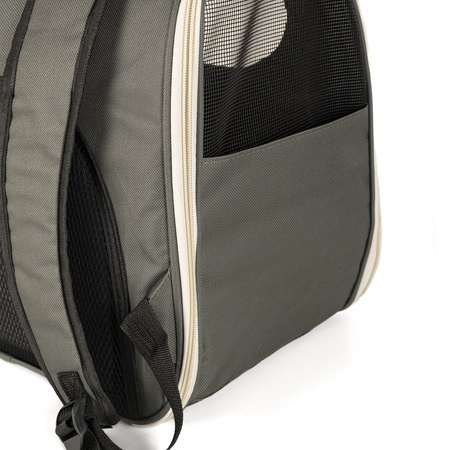 Petsona Haustier Rucksäcke Tragetasche Katzenrucksack Hunderucksack Leicht Handlich, Grau
