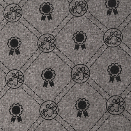 Petsona Rampe pour Chien et Chats Animaux Rampe pour Canapé et Lit Rampe avec Housse Amovible, gris/médailles
