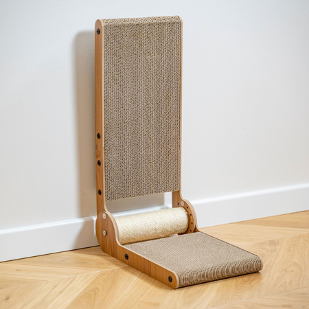 Petsona Griffoir pour Chat – Grattoir Naturel & Tapis de Jeu – Jouet Chat Autonome – Arbre à Chat pour Grands & Petits Chats – Accessoires & Jouets pour Chats d’Activité, naturel