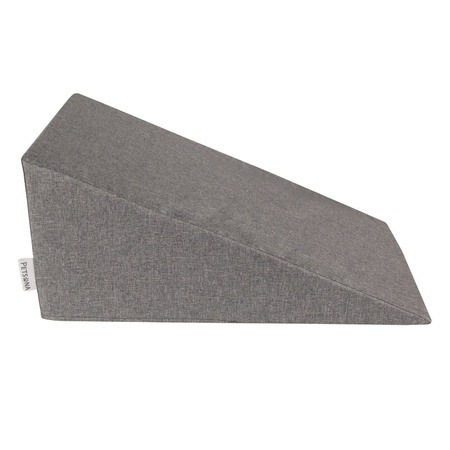 Petsona Dogs Ramp for Bed or Sofa, Foam Steps for Dogs and Cats, Pet Soft Ladder, Removable and Washable Cover, Grey