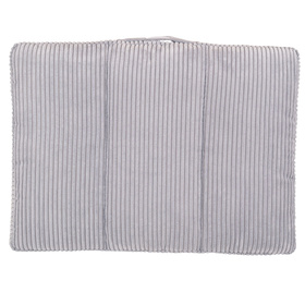 Petsona Dog Bed Mattress Ribbed Texture Washable Cover Anti Slip Bottom, Dark Grey