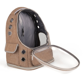 Petsona Haustier Rucksäcke Tragetasche Katzenrucksack Hunderucksack Für Reisen, Braun
