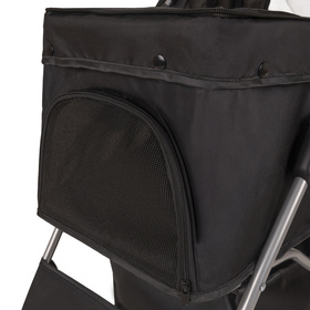 Petsona Dog Stroller with Rain Protection Pet Pushchair Foldable 15kg Capacity, Black