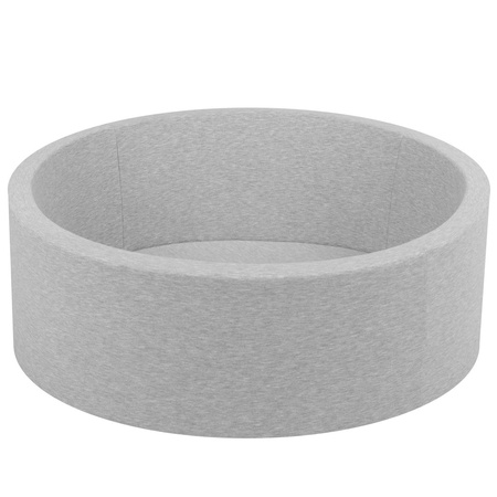 Petsona Piscine pour Chien À Balles Baignoire pour Chien Chat Animal Ronde en Mousse, gris clair: gris/blanc/turquoise