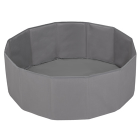 Petsona Hundepool für Hunde Faltbarer Hunde Pool Hundeplanschbecken mit bunten Bällen, Hundebadewanne Spielbereich für Hunde und Planschbecken Katzen, Grau