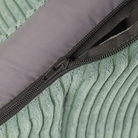 Petsona Niche Pour Chien avec Matelas Tissu Côtelé Fond Antidérapant Toit Zippé, vert