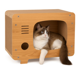 Petsona Kratzbrett für Katzen Natürlicher Katzenkratzer Spielplatz Kratzpappe & Kratzteppich für Katze Katzenspielzeug Selbstbeschäftigung, natürlich