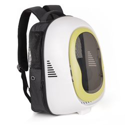 Petsona Dog Backpack Cat Carrier for Pets Large Window Mesh Side Panels, White