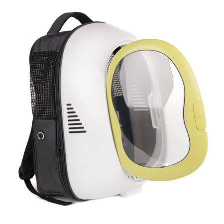 Petsona Dog Backpack Cat Carrier for Pets Large Window Mesh Side Panels, White