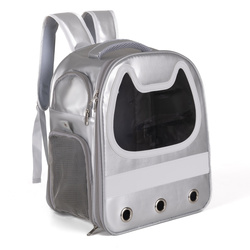 Petsona Sac Transport Chien Chat Fenêtre Transparente Confort Balade Sécurisée, gris