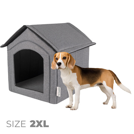 Petsona Haustierhütte Hundehütte Katzenhütte Hundebett für Drinnen Zubehör Für Haustiere, grau