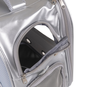 Petsona Haustier Rucksäcke Tragetasche Katzenrucksack Hunderucksack Für Reisen, Grau