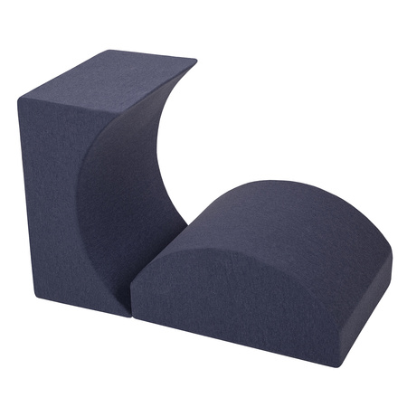 Petsona Foam Soft Play Elements For Pets Dogs Cats With Removable Cover, Ramp/Halfshaft, navy blue