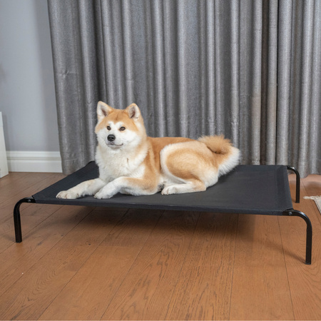 Petsona Lit Pour Chiens Et Chats - Surélevé, Résistant Aux Mordillements Et Durable - Lit Surélevé Pour Chiens - Hamac Confortable Pour Animaux Pour Une Relaxation Ultime, noir