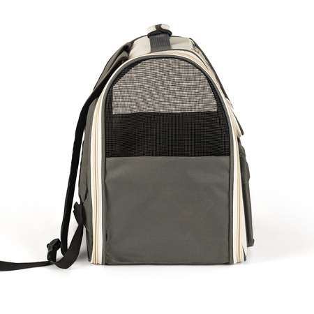 Petsona Haustier Rucksäcke Tragetasche Katzenrucksack Hunderucksack Leicht Handlich, Grau