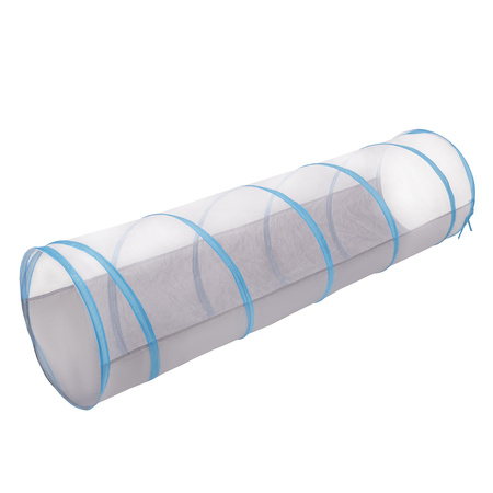Petsona Tunnel Pour Animaux les Chats Et Les Chiens Avec Des Boules Colorées Pliable Jouet Pour Animaux De Compagnie Idéal Pour Intérieur Et Extérieur , gris-bleu:gris/blanc/turquoise