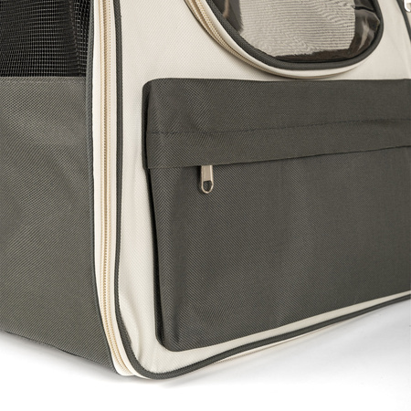 Petsona Haustier Rucksäcke Tragetasche Katzenrucksack Hunderucksack Leicht Handlich, Grau