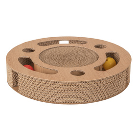 Petsona Cat Scratcher & Play Mat – Natural Cat Scratching Pad & Playground – Scratch Mat for Self-Entertainment – Cat Furniture for Large & Small Cats – Cat Accessories & Activity Toy, natural
